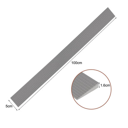 CEWROM durvju sliekšņa rampas, 100x5,5x1,6 cm ratiņkrēslu rampa, PVC sliekšņa rampa, gumijas rampa piekļuvei, pārejas josla, neslīdoša virsma, apmales rampa rollatoriem, ratiņkrēsliem, skrejriteņiem, bērnu ratiņiem