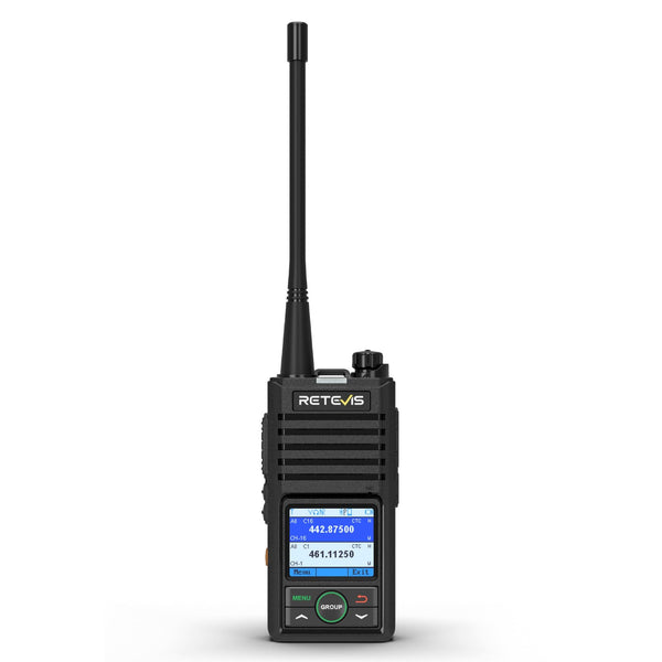 Retevis RB658 rācijas, profesionāla divvirzienu rācija, lietotnes iestatījums, vieda trokšņu samazināšana, trauksmes signāls, 1800mAh uzlādējamas divvirzienu rācijas pieaugušajiem, motocikliem (1 iepakojums, melnas)