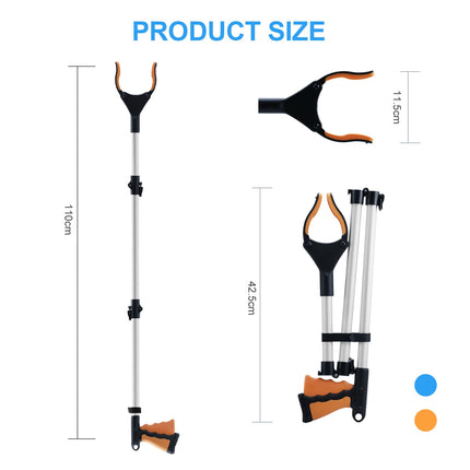 Feelhap 2 salokāmu greiferu komplekts, 112 cm greiferi senioriem ar magnētiskiem uzgaļiem, 90° pagriežams greifers atkritumu knaibles, dārza greifers, teleskopiskais greifers, garš greifera instruments, greifera palīgs cilvēkiem