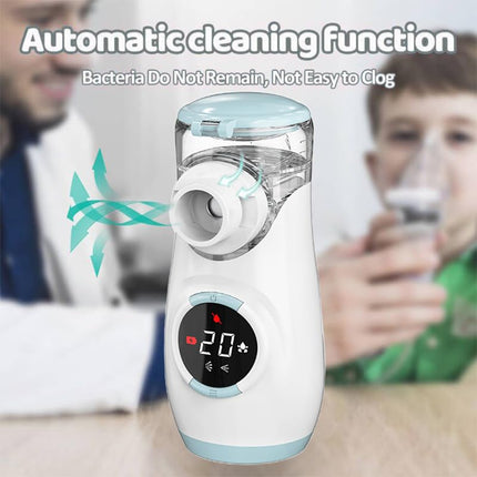 HITHINKMED inhalators pieaugušajiem un bērniem, uzlādējams inhalators ar atpakaļskaitīšanas taimeri un automātisku tīrīšanas funkciju efektīvai inhalācijai mājās un ceļojumos