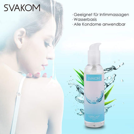 SVAKOM Deluxe ūdens bāzes lubrikants Neitrāls, uz silikona bāzes veidots lubrikants, uz ūdens bāzes, zīdains, 200 ml lubrikants, uz ūdens bāzes veidots lubrikants, želejveida uz ūdens bāzes, lubrikants uz ūdens bāzes