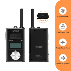 Uzlādējamas rācijas pieaugušajiem, metāla korpuss, augstas kvalitātes, liela darbības rādiusa divvirzienu rācija - PMR rācija ar 1000 mAh akumulatoru, VOX aizmugurējo klipsi