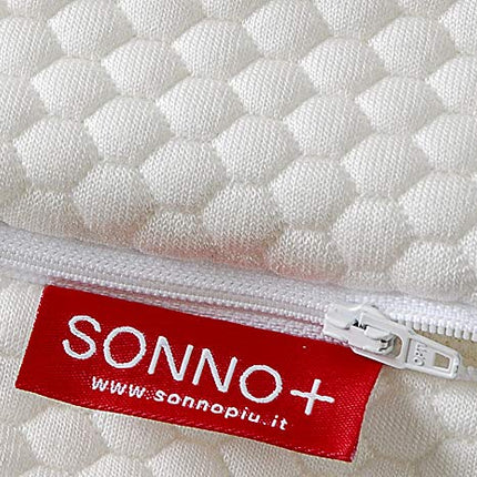 SONNO+ ķīļveida spilvens pret refluksu 2 vienā ar regulējamu biezumu 18 vai 24 cm, ar 2,5 cm atmiņas putām, matrača ķīļveida forma, matrača pacēlājs pieaugušajiem