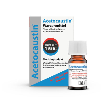 Acetokaustīna šķīdums | Kārpu līdzekļi | Bez sāpēm | Bērni no 4 gadu vecuma | Kārpu ārstēšana rokām un kājām | 2 ml kārpu noņēmējs | Kārpu noņemšana