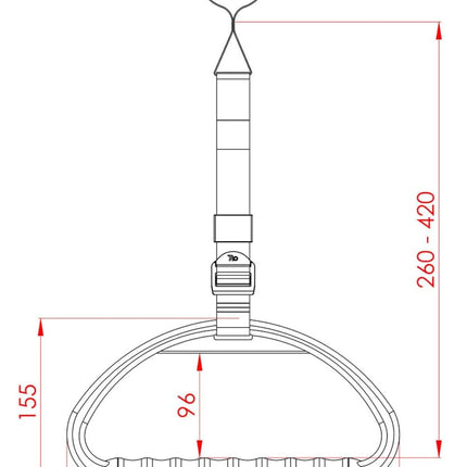 FabaCare gultas margu rokturis, ergonomiskas formas, trapeces formas rokturis, gultas rokturis, pacelšanas rokturis, stieņa rokturis, stieņa rokturis, rokturis pacelšanas palīglīdzekļiem, komforta rokturis TGN-RSG70-V