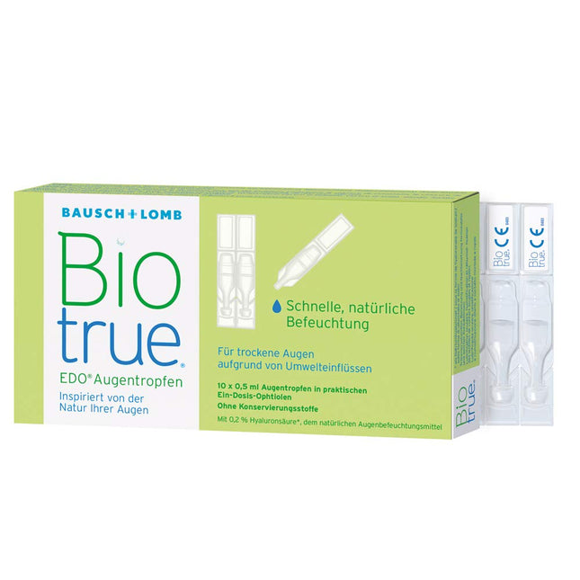 Bausch + Lomb Biotrue acu pilieni EDO, 1 iepakojums (10 x 0,5 ml)