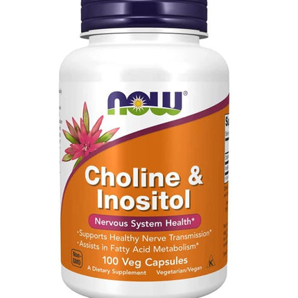 NOW Foods holīns un inozitols, 500 mg - 100 kapsulas