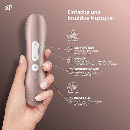 Apmierinātājs Pro 2 Plus | Rozā zelts | Vibrators un klitora stimulācija sievietēm | ekstrēmas seksa rotaļlietas | Piesūceknis un vibrators | Erotisks spiediena viļņu vibrators viņai | spēcīgs un kluss