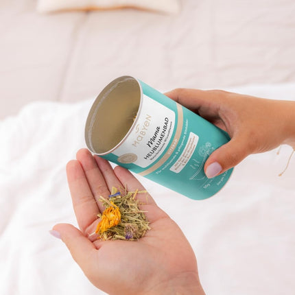 MABYEN Hayflower Sitz Bath 50g | Grūtniecība — vannas piedeva Grūtniecība — dabiska dzemdību sagatavošana kā tvaika vanna vai sēžamā vanna — atslābina iegurņa pamatnes muskuļus un samazina starpenes plīsumu risku