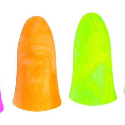 Ohropax COLOR ausu aizbāžņi - krāsaini putuplasta ausu aizbāžņi trokšņu aizsardzībai - festivāliem un koncertiem, atpūtai, gulēšanai un mūzikas klausīšanai - 8 gabali