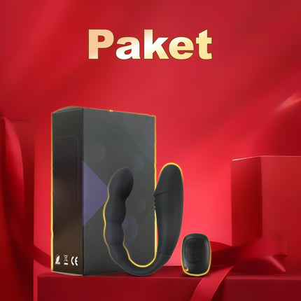YcsLust dubultie dildo, dildo, anālais vibrators, klitora stimulators, G punkta vagīnas klitora anālā masāža, bezvadu vadības dildo, divgalvu vibratori, U veida seksa rotaļlietas sievietēm, lesbietēm, pāriem