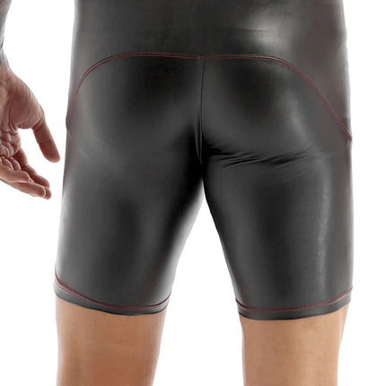 iEFiEL vīriešu bokseršorti, apakšbikses, biksītes, hipsteri, lakota āda, mitrā izskata vīriešu apakšveļa, melna, ML, XL, XXL, melna, XXL