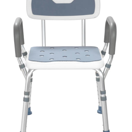Akriva Comfort dušas sēdeklis ar atzveltni - regulējams augstums vannas krēslam - neslīdošs dušas sēdeklis - dušas krēsls ar dušas galvas turētāju (Comfort Plus)