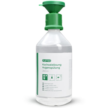 Acu skalošanas līdzeklis 250 ml NaCl 0,9 sālsūdens šķīduma - acu skalošanas pudele - acu skalošanas līdzeklis - acu duša - sterils acu skalošanas šķīdums - acu skalošanas līdzeklis ar sālsūdens šķīdumu - acu vanniņa