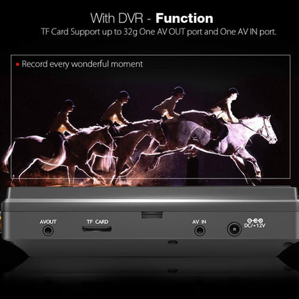 FPV monitors, 7 collu LCD video ekrāns ar 800 x 480 izšķirtspēju, 5,8 GHz 40 kanālu DVR funkcija, RC drona ekrāns ar automātisko meklēšanu, 2000 mAh FPV uztvērējs drona kvadrokopteram (ES)