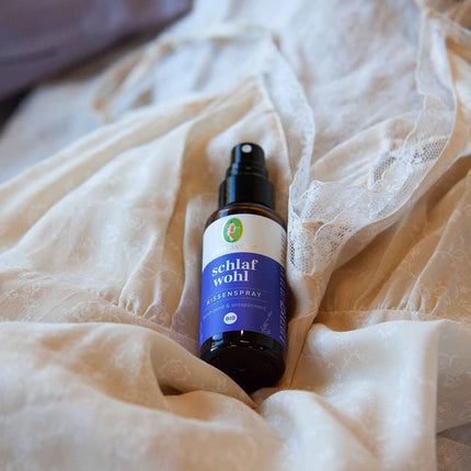 PRIMAVERA Sleep Well spilvenu aerosols organiskajam 30 ml - Tekstilizstrādājumu un telpu aromāts ar lavandu, vaniļu un neroli - aromterapija - nomierinošs - vegāns