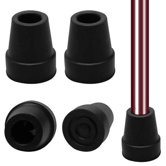 4 gumijas buferu iepakojums pārgājienu nūjām, 19 mm nūju gumijas buferi, kruķu gumijas buferi, nūju gumijas buferi, neslīdoši gumijas uzgaļi pārgājienu nūjām, kruķi senioriem, nūjas, nūjas
