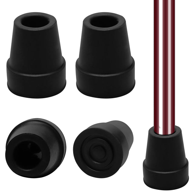 4 gumijas buferu iepakojums pārgājienu nūjām, 19 mm nūju gumijas buferi, kruķu gumijas buferi, nūju gumijas buferi, neslīdoši gumijas uzgaļi pārgājienu nūjām, kruķi senioriem, nūjas, nūjas