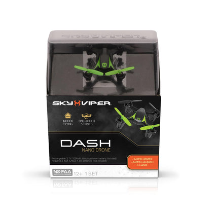 Sky Viper Dash Nano drons melns/zaļš, 2 x 2 x 0,7 collas