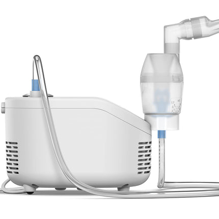OMRON X101 Easy inhalators pieaugušajiem un bērniem – inhalators elpceļu slimību, piemēram, astmas, saaukstēšanās, alerģiju, vienkāršai ārstēšanai; Inhalators ar augstas kvalitātes piederumiem
