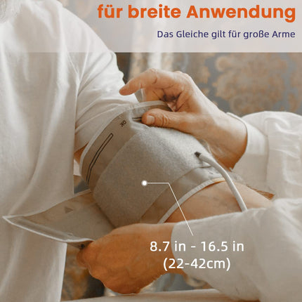 Asinsspiediena mērītājs (asinsspiediena mērītājs) AILE: Augšdelma asinsspiediena mērītājs lietošanai mājās, asinsspiediena mērītāja liela aproce (regulējama 22–42 cm) Automātisks augšdelma asinsspiediena mērītājs
