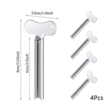 Olakin nerūsējošā tērauda zobu pastas tūbiņu spiede [4 iepakojums], tūbiņu spiede, visām zobu pastas, matu želejas, roku krēma un kosmētikas tūbiņām