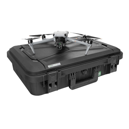 TomCase drona maciņš "Ready to Fly" DJI Air 3S Fly More Combo, Standard vai DJI RC 2 kontrolierim, akumulatora uzlāde maciņā, ūdensizturīgs ECO aizsargapvalks - ražots Vācijā