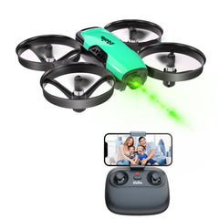 Loolinn | Drons ar kameru kā dāvana bērniem - Mini drons ar tālvadības pulti un video un fotoattēlu uzņemšanas iespējām/Regulējama kamera/Divas baterijas/C0 sertificēts (dāvana gan zēniem, gan meitenēm)