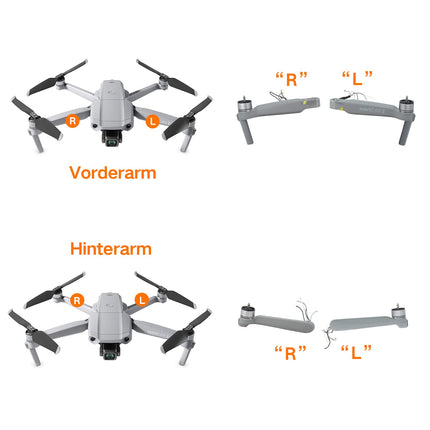 ONTOMYO Mavic Air 2 DJI Air 2 oriģinālās apkopes sviras detaļas (kreisā aizmugurējā svira)