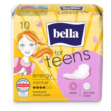bella pusaudžiem paredzētā kastīte pirmajām menstruācijām ar ikdienas ieliktnīšiem (3 x 20 gab.) un Ultra higiēniskajām paketēm (3 x 10 gab.)