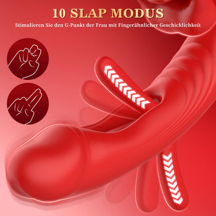 Vibrācijas vibrators sievietēm, G-punkta vibratoru komplekti ar klitora stimulāciju sievietēm ar 10 mēles laizīšanas režīmiem, 10 vibrācijas režīmiem, 10 trieciena režīmiem, seksa rotaļlieta sieviešu pāriem, klitora stimulators