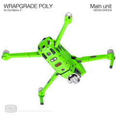 WRAPGRADE galvenās ierīces apvalks, kas saderīgs ar DJI Mavic 2 (NEON zaļš)