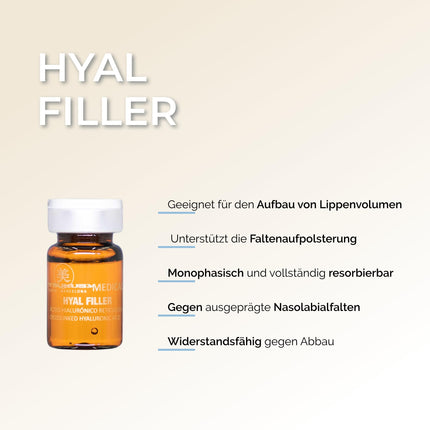 Hyal Filler – hialuronskābes pildviela ar savstarpēji saistītu hialuronskābi – sterils hialuronskābes serums mikroadatu terapijai (Derma Pen) un mezoterapijai (Dermaroller)