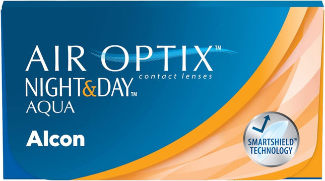 Air Optix Night &amp; Day Aqua mīkstās mēneša lēcas | 6 gabali | BC 8,6 mm | DIAMETRS 13,8 mm | -04,00 dioptrijas