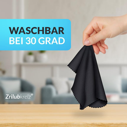 Zrilubkrelz® 8 lēcu tīrīšanas lupatiņas optikas kvalitātē - 20 x 20 cm - mikrošķiedra - īpaši mīkstas un absorbējošas