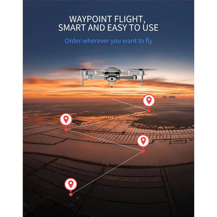 LUXWALLET Nocchi Vicky 4D 2,4 GHz WiFi drons ar Full HD kameru, GPS un pārnēsāšanas somu, 30 km/h-300 m attālums, sudrabkrāsas