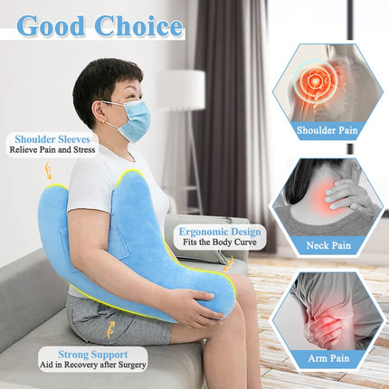 Mybow plecu ķirurģijas spilvens gulēšanai, rotatori, aproce, kakla un plecu sāpju mazināšanai, sānu gulētāja spilvens, gultas ķīlis roku ķirurģijai, spilvens, paduse, plecu abdukcija