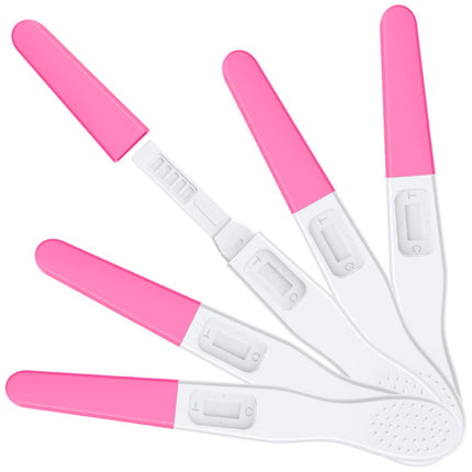 MOMMED 5 X grūtniecības tests, individuāli noslēgts iepakojums, agrīna grūtniecības tests, HCG testa jutība 25 mSV, grūtniecības tests, ātra noteikšana 3 minūtēs, 5 gabali