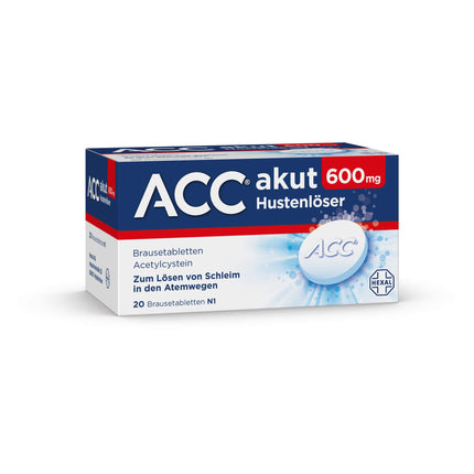ACC acute 600 klepu nomācoša putojošā tablete, 20 gab.