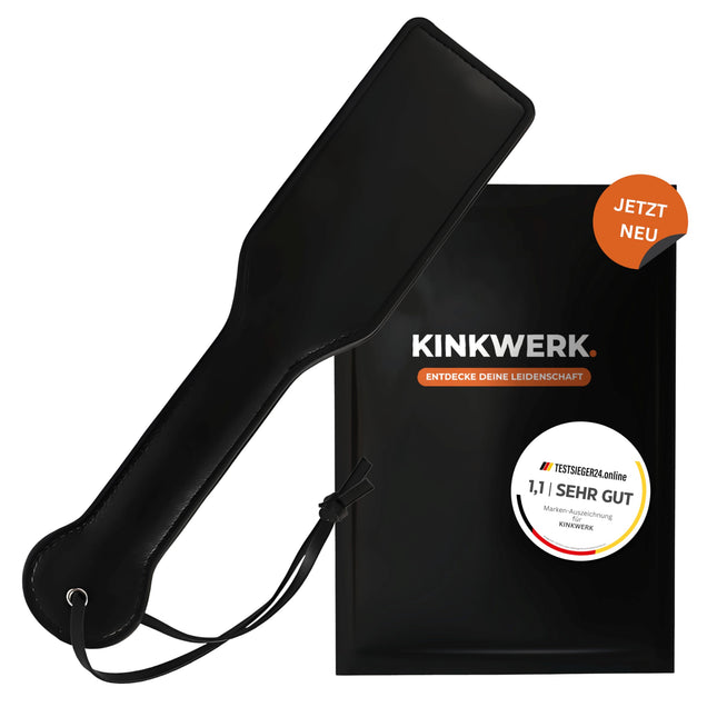 KINKWERK pēršanas airis, kas izgatavots no augstas kvalitātes sintētiskās ādas | Intensīva stimulācija vīriešiem un sievietēm | Ergonomisks ar plaukstas siksniņu | Daudzpusīgs spēlēm un veiktspējai