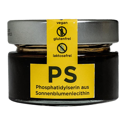 75 g šķidra fosfatidilserīna (PS) no saulespuķu lecitīna (kortizola līmeņa pazemināšanai)