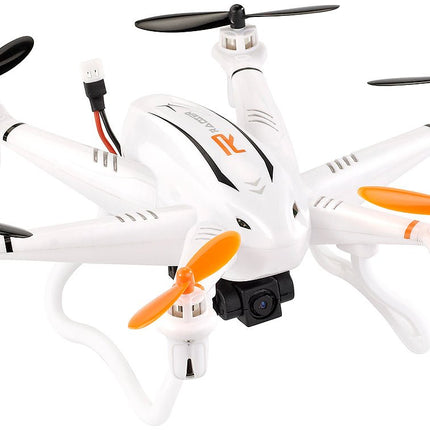 Simulus drons ar kameru: kompakts profesionāls heksakopters GH-6.cam ar 720p HD kameru (video drons, kameras tālvadības heksakopters, tālvadības rotaļlieta)