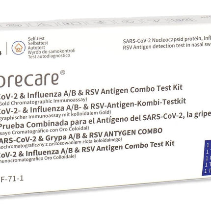 fluorecare SARS-CoV-2, gripas A/B un RSV kombinētais eksprestests, koronavīrusa eksprestests