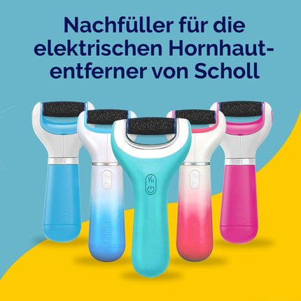 Scholl Expert Care mitro un sauso zobu birstīšu īpaši izturīgie rullīši – Scholl elektrisko tulznu noņēmēju uzpilde – Ar dimanta daļiņām – 2 ruļļi, pelēki, 2 gabali (1 iepakojums)