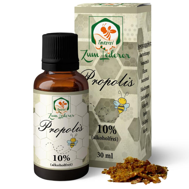 Propolisa pilieni bez spirta, piemēroti arī bērniem un dzīvniekiem – 30 ml – Tīrs propolisa ekstrakts no biškopjiem Vācijā – bez piedevām