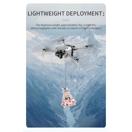 LICHIFIT Drone Airdrop sistēma DJI Mini 4 Pro - ģeomagnētiskā metēja transportēšanas piegādes kravas atbrīvošanas nomešanas ierīce - pelēka