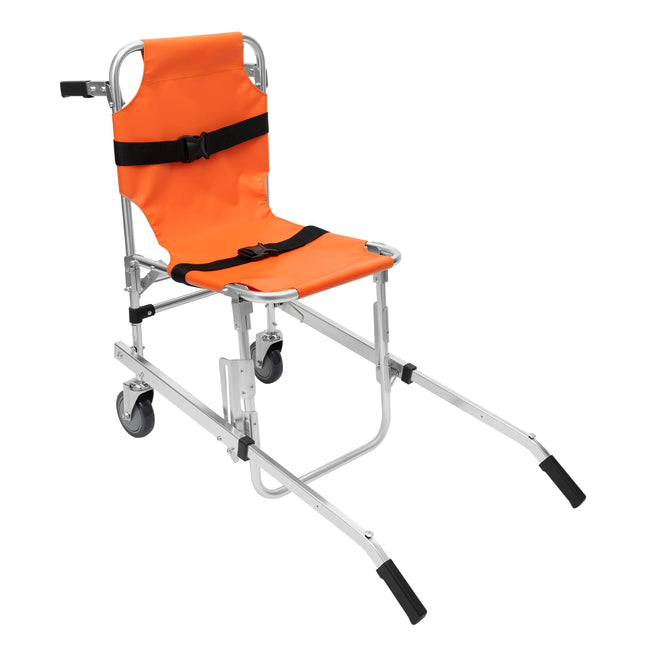 Kāpņu krēsla kāpņu pacēlājs, salokāms kāpņu kāpējs, ratiņkrēsls, 159 kg kravnesība, transportēšanas ratiņkrēsls, pārnēsājams kāpņu pacēlājs, slimnīcām, neatliekamās palīdzības centriem un mājsaimniecībām (oranžs)