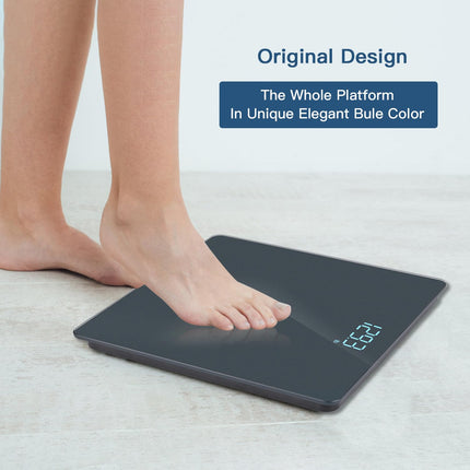 Homebuds digitālie vannas istabas svari, augsta precizitāte, ko garantē Professional Scale Factory kopš 2001. gada, LED displejs un piekļuves punkts, 3*AAA baterijas iekļautas, 180kg/400lb, zili