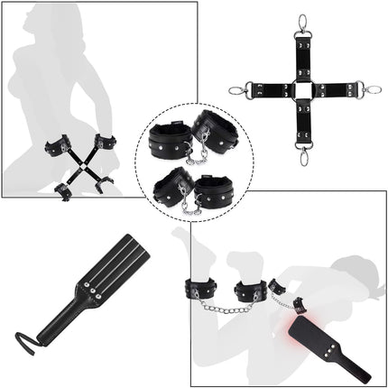 BDSMAGE Fesseln Sex Set 25 PCS BDSMs Spielzeug hart erotisches Sexspielzeug für Paare extrem Sex Toyset für Paar Set Bondageset Fessel Set SM Sexspielzeug extreme Paare (Schwarz - 25)