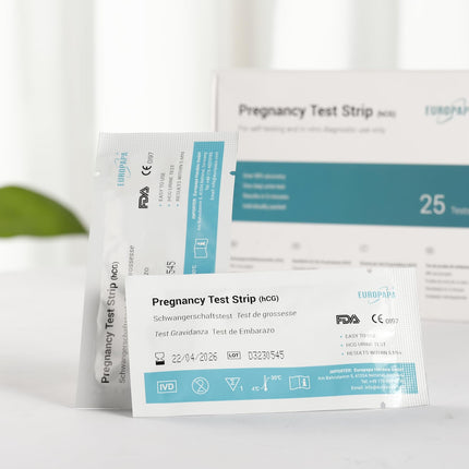 EUROPAPA® Healthcare 10 īpaši jutīgs grūtniecības tests - agrīna grūtniecības tests - grūtniecības tests - agrīna grūtniecības tests (10 gab.)